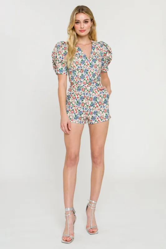 Floral Print V-neck Top sold by Endless Rose