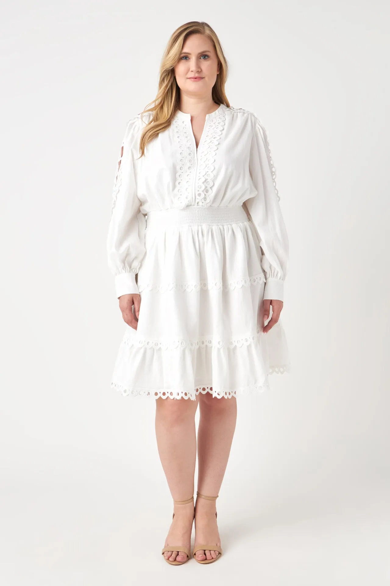 Lace Trim Mini Dress sold by Endless Rose