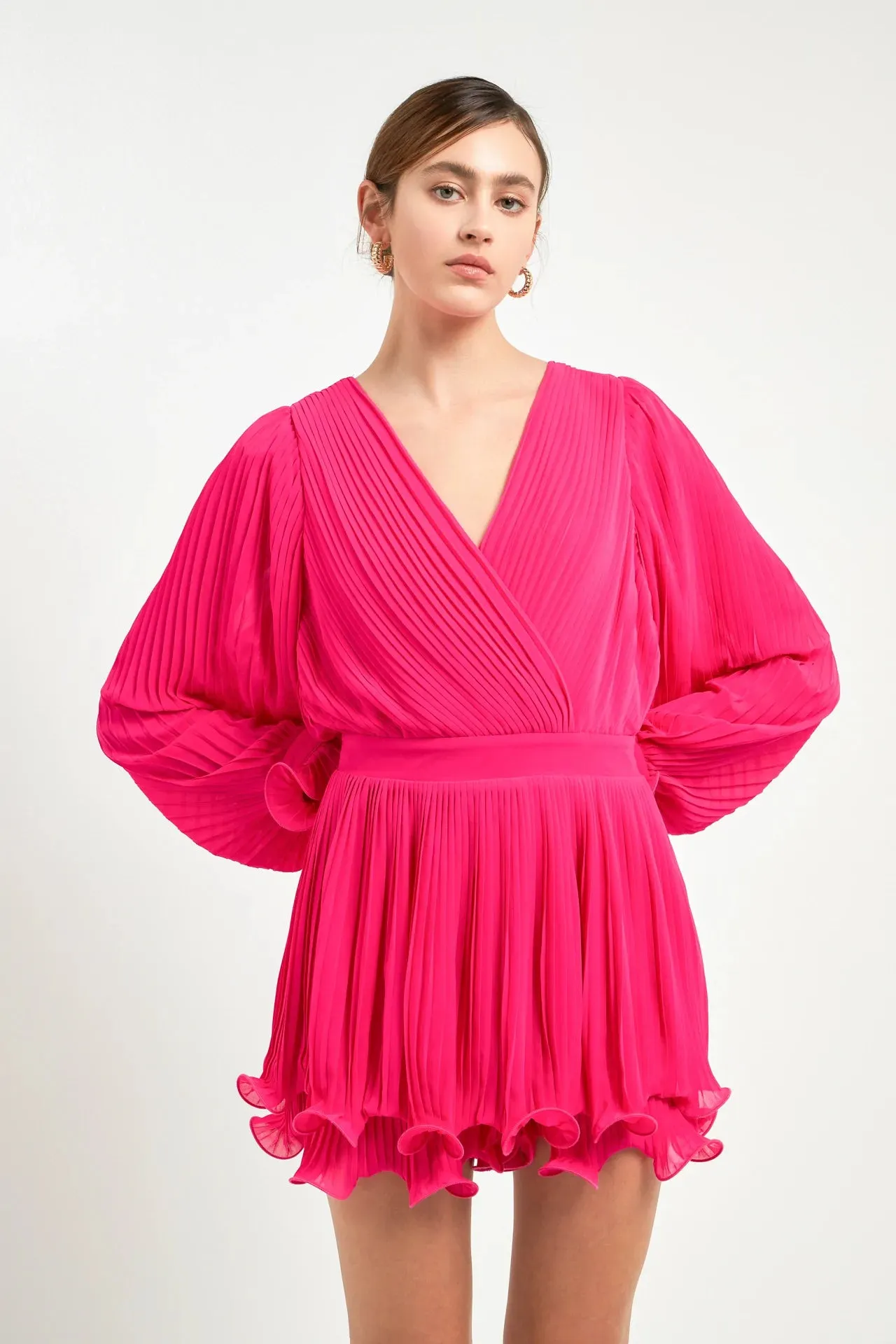 Pleated Long-Sleeve Romper sold by Endless Rose product image thumbnail 5