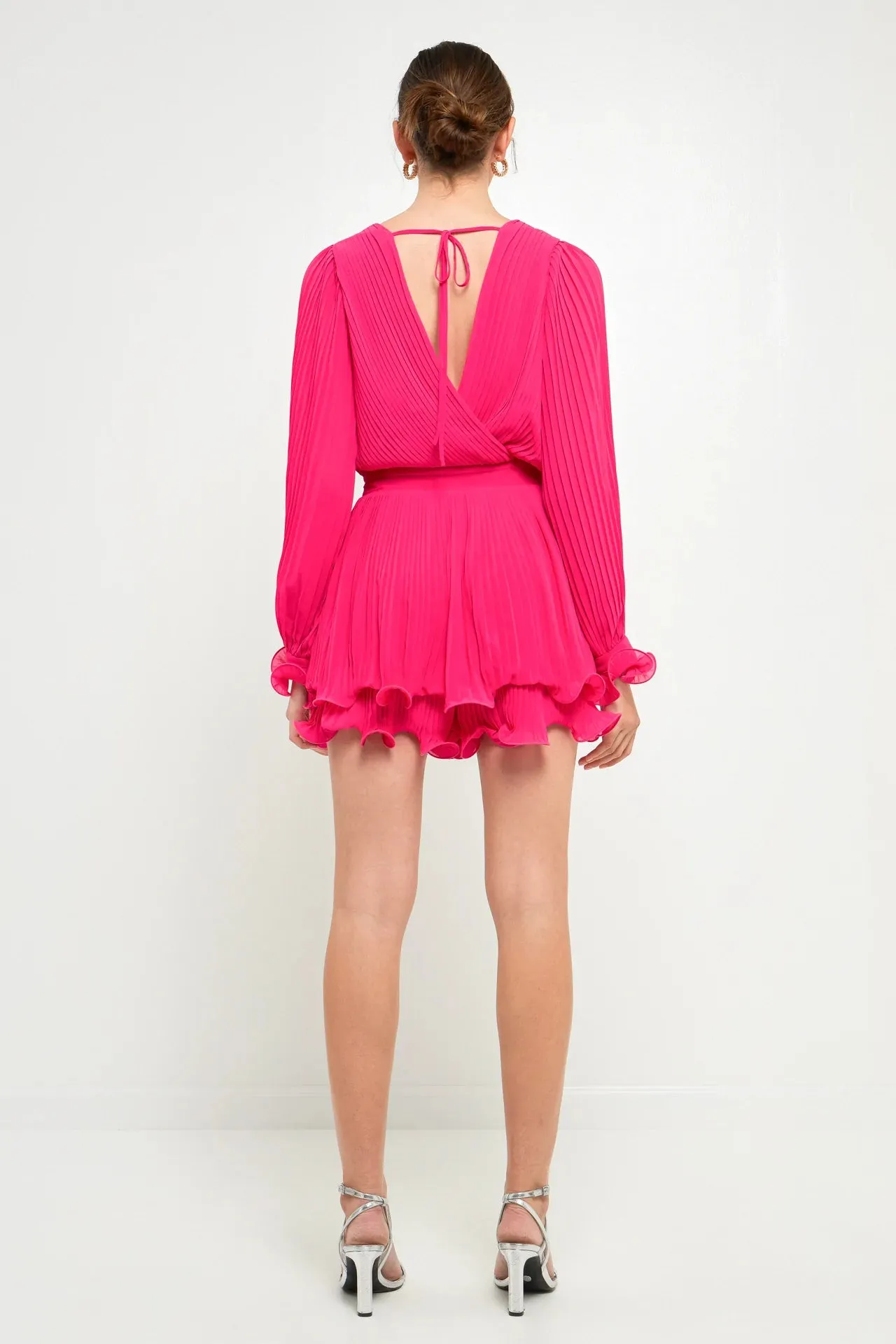 Pleated Long-Sleeve Romper sold by Endless Rose product image thumbnail 4