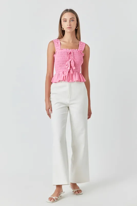 Bow Smocked Top sold by Endless Rose