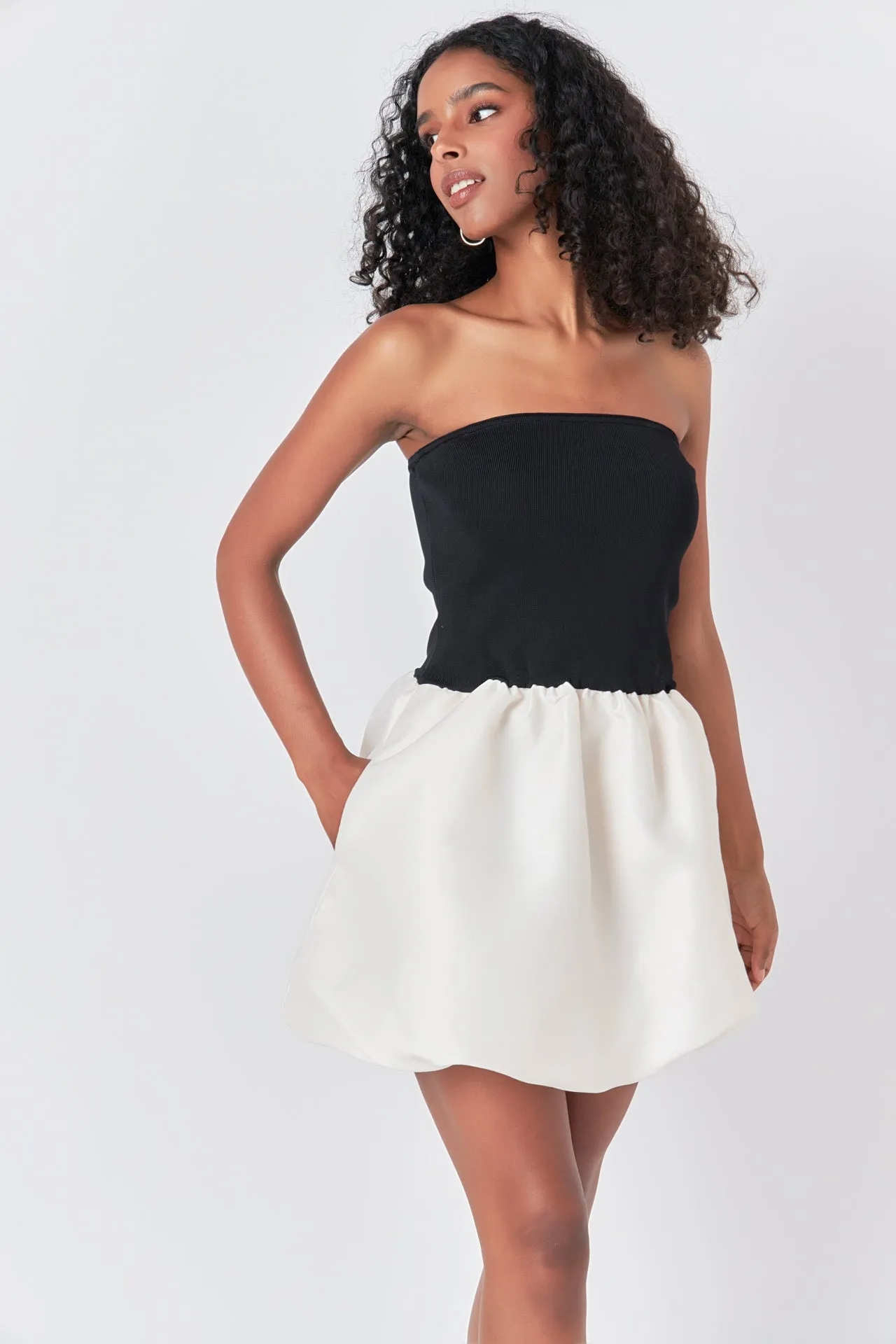 Strapless Voluminous Mini Dress sold by Endless Rose product image thumbnail 5