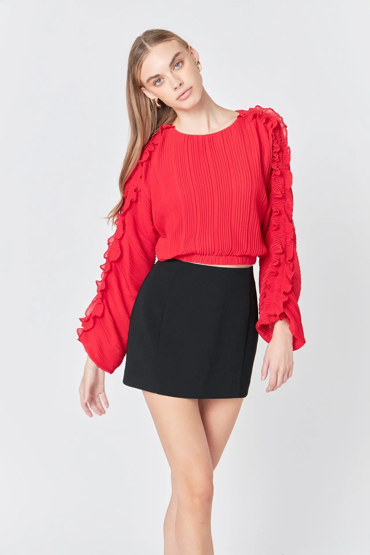 Cropped Plisse Blouse sold by Endless Rose product image thumbnail 5