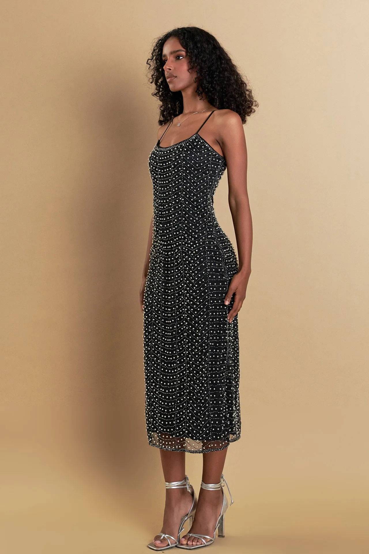 Premium Pearl Beaded Maxi Dress sold by Endless Rose product image thumbnail 4
