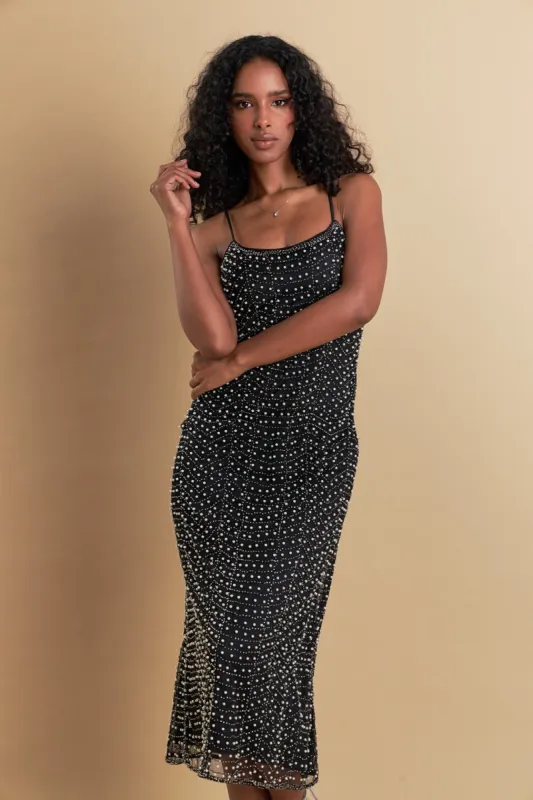 Premium Pearl Beaded Maxi Dress sold by Endless Rose