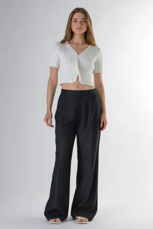 Short Sleeve Ruffled Knit Top sold by Endless Rose