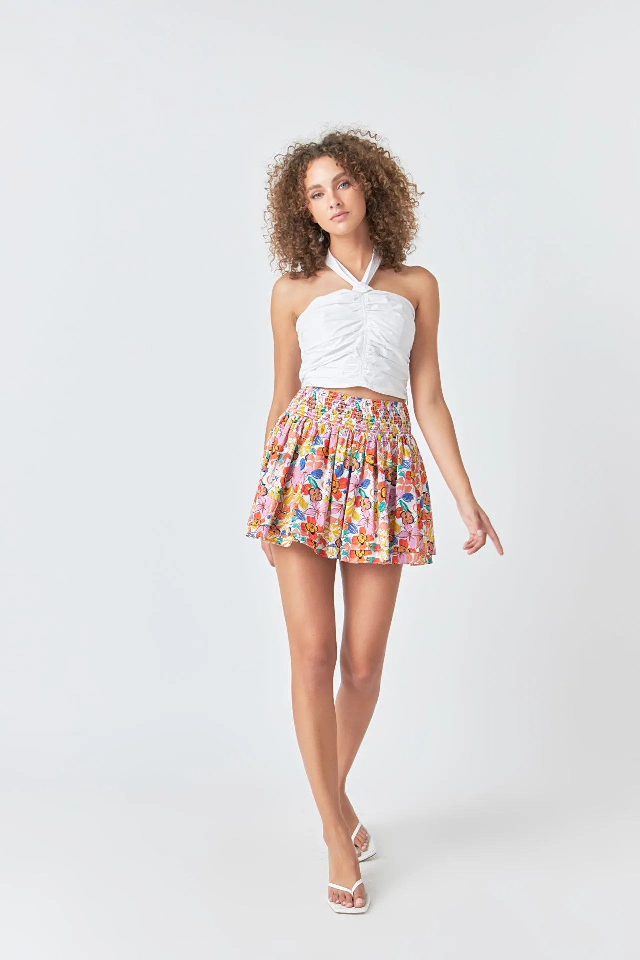 Cotton Floral Print Mini Skort sold by Endless Rose product image thumbnail 5