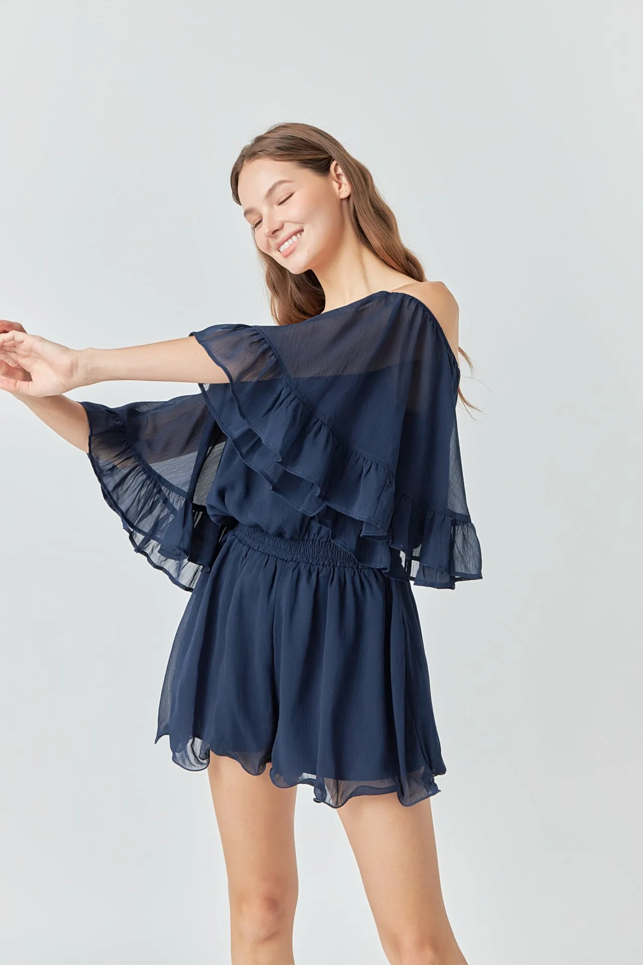 Ruffled Sleeve Romper sold by Endless Rose product image thumbnail 5