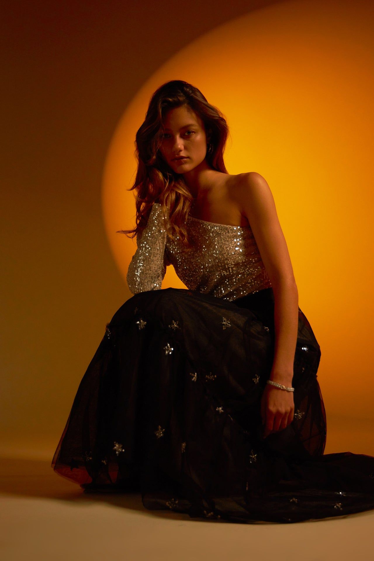 One Sleeve Sequin Crop Top sold by Endless Rose product image thumbnail 5