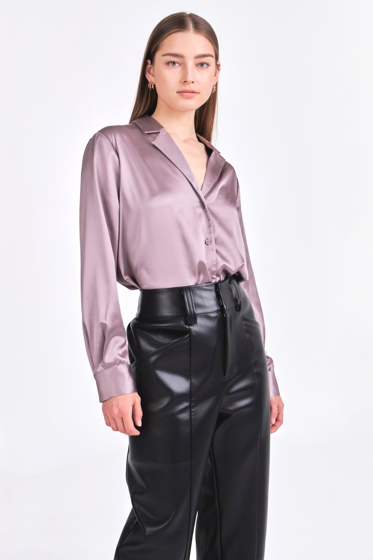 Classic Satin Over Shirt sold by Endless Rose product image thumbnail 5