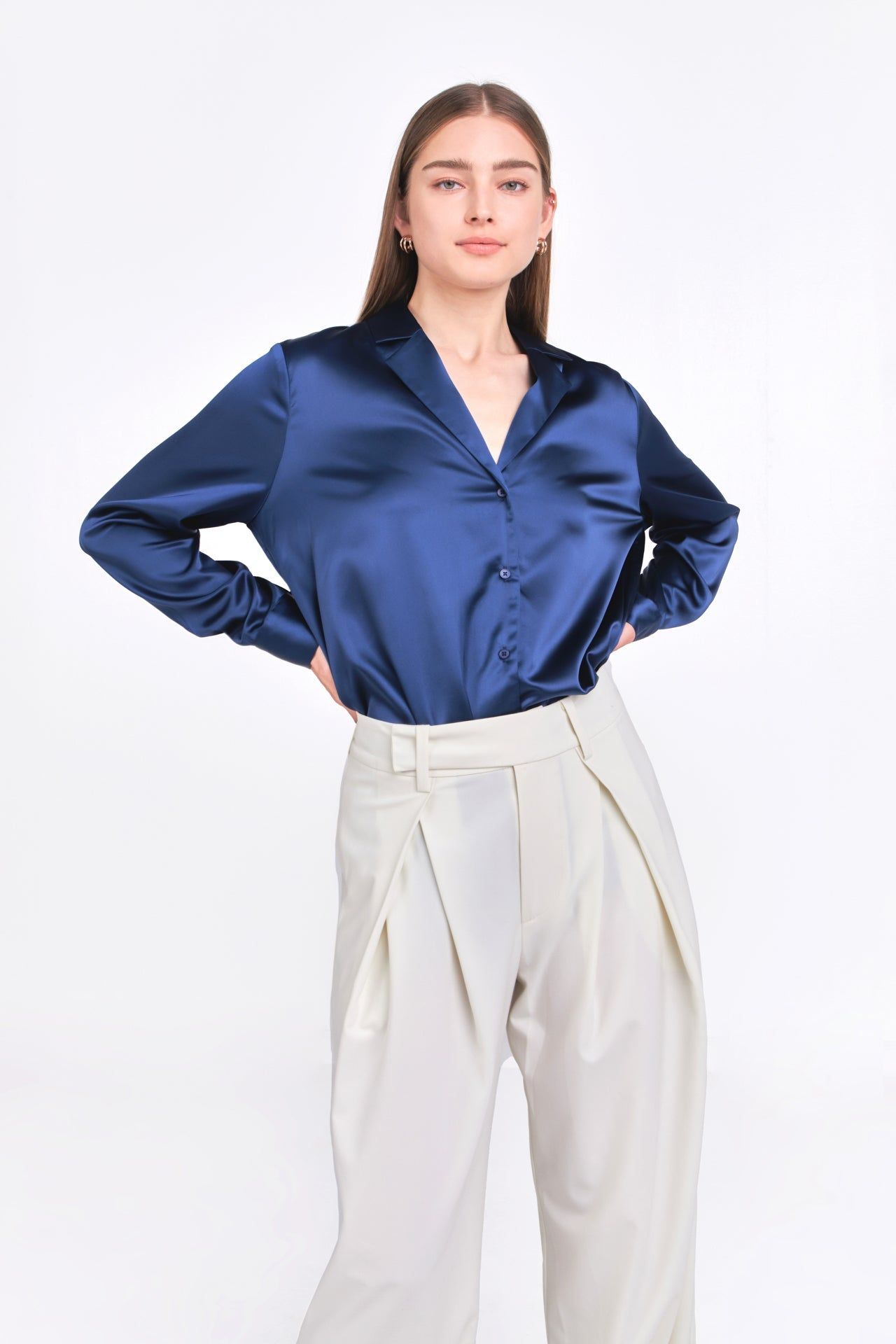 Classic Satin Over Shirt sold by Endless Rose product image thumbnail 10