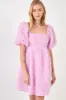Floral Trim Fabric Back Tie Detail Mini Dress sold by Endless Rose