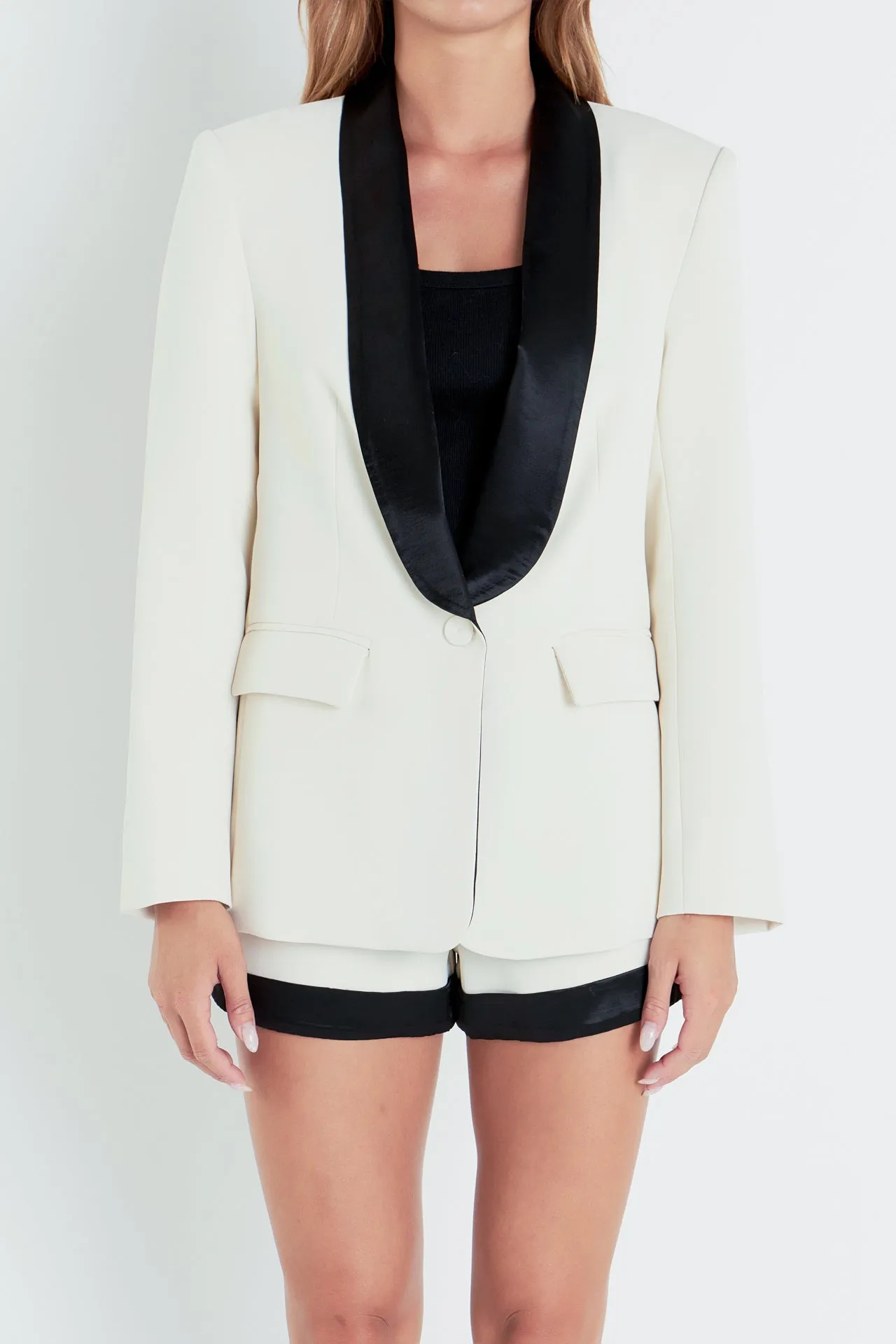 Satin Lapel Blazer sold by Endless Rose product image thumbnail 2