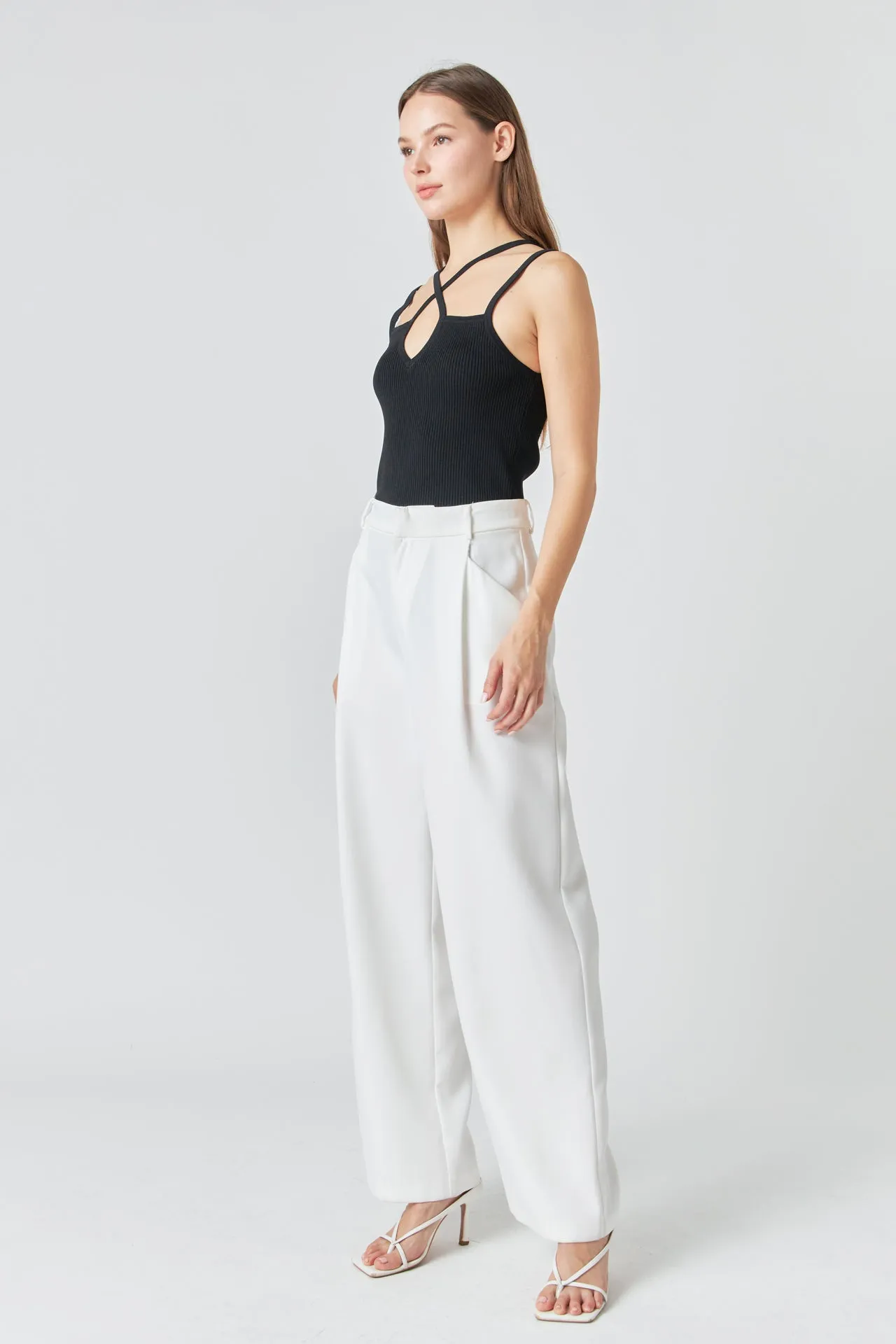 Strap Detail Fitted Knit Top sold by Endless Rose product image thumbnail 3