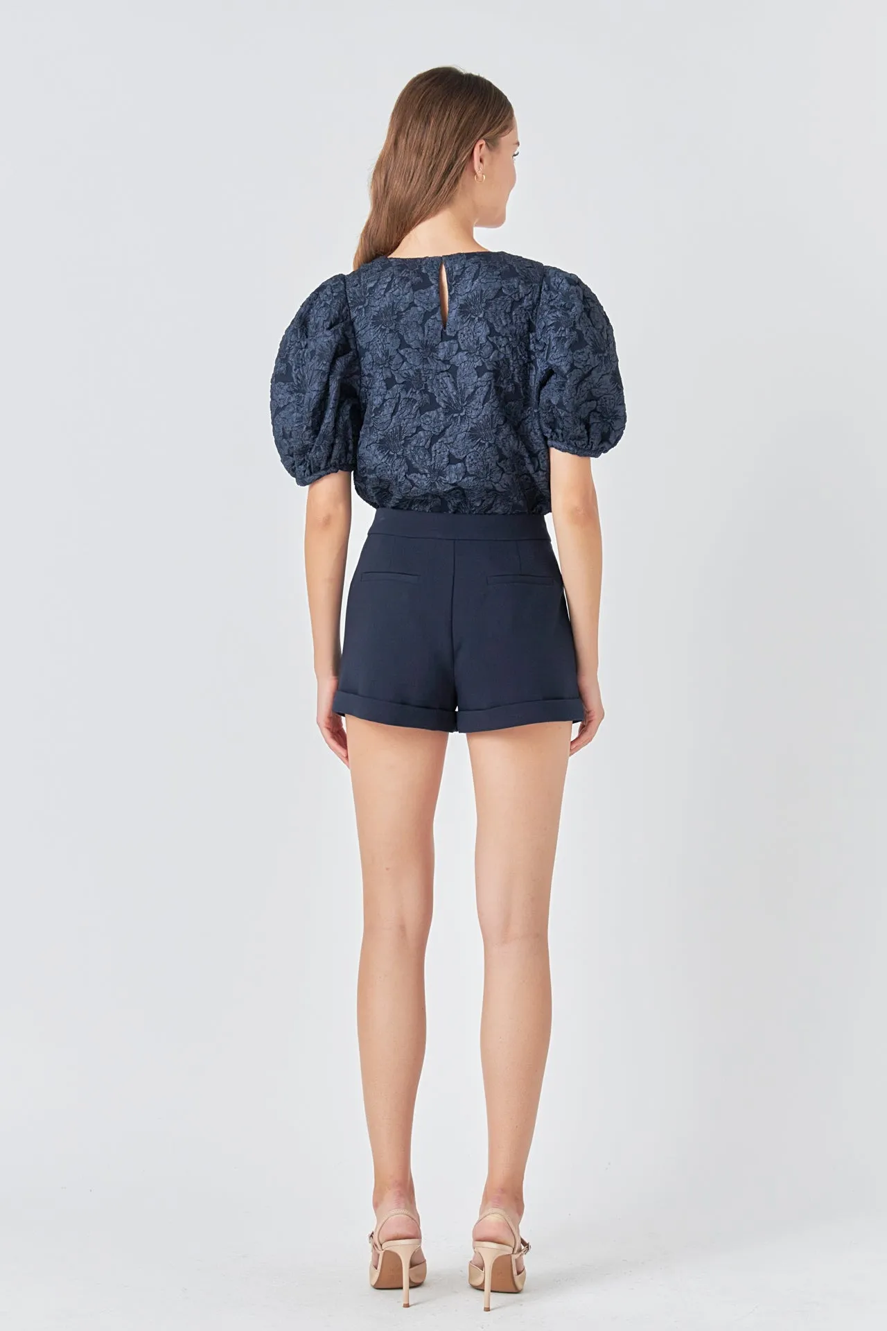 Jacquard Puff Sleeve Top sold by Endless Rose product image thumbnail 4