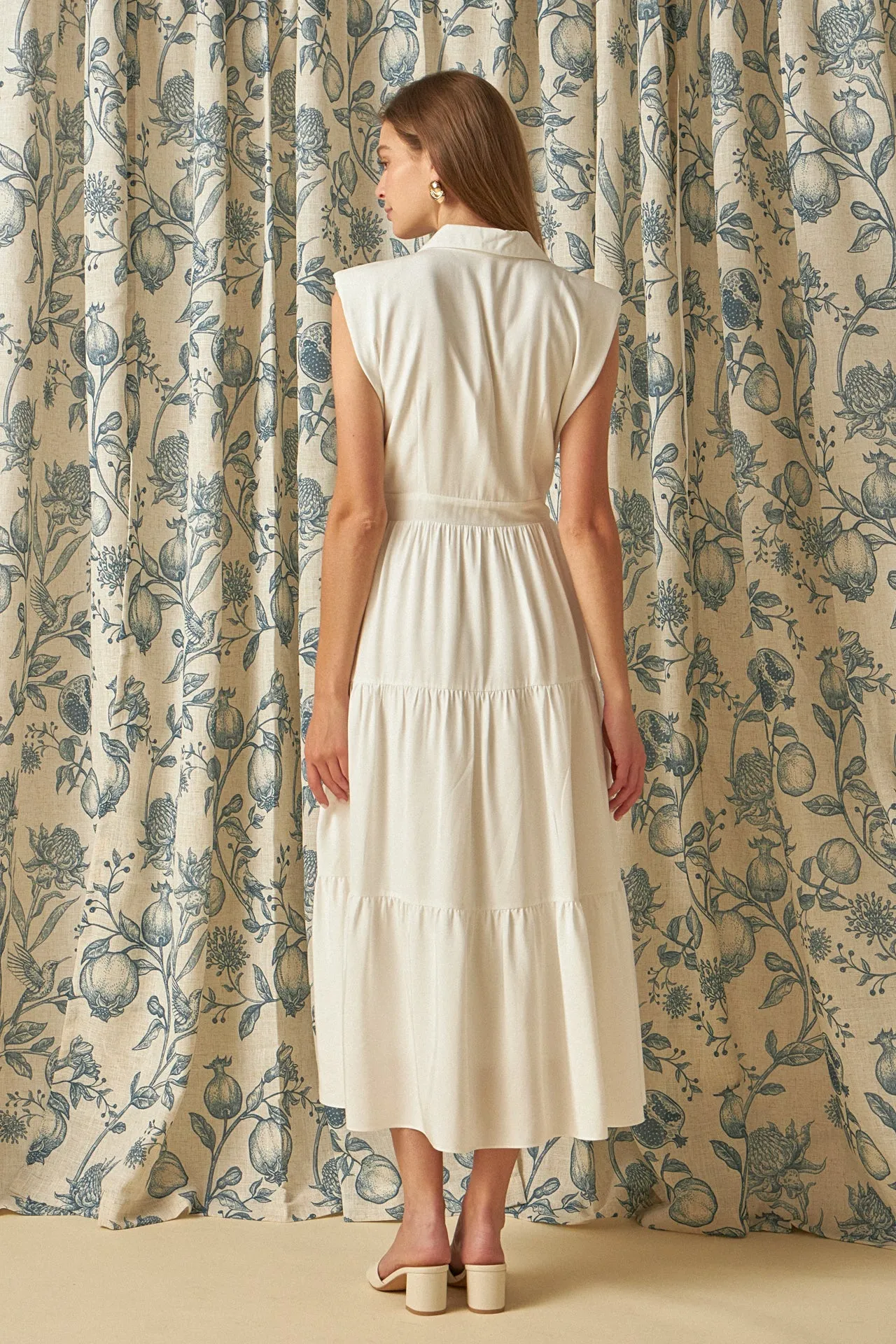 Pintuck Details Sleeveless Midi Dress sold by Endless Rose product image thumbnail 4