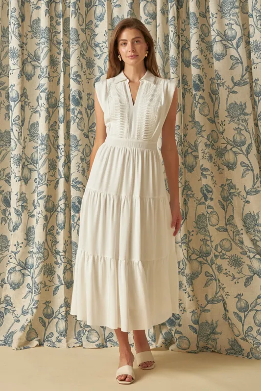 Pintuck Details Sleeveless Midi Dress sold by Endless Rose