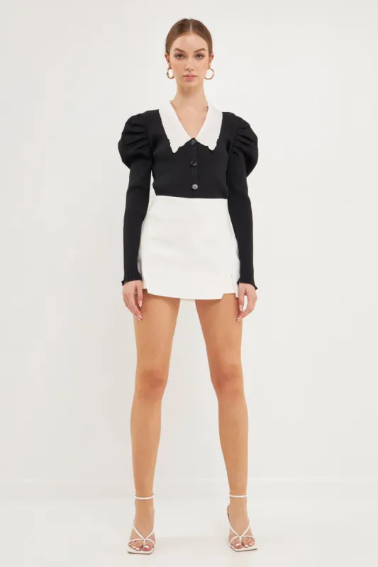 Embroidered Collar Knit Cardigan sold by Endless Rose