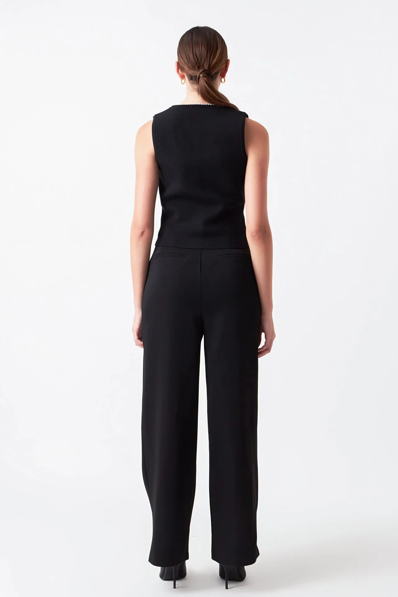 Pearl Trim Knit Tank Top sold by Endless Rose product image thumbnail 4