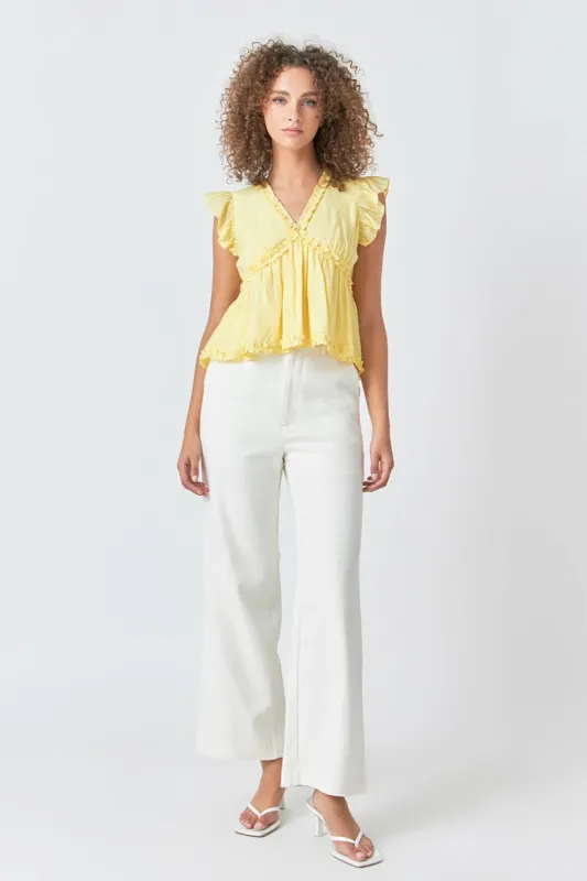 Ruffle Detail Top sold by Endless Rose