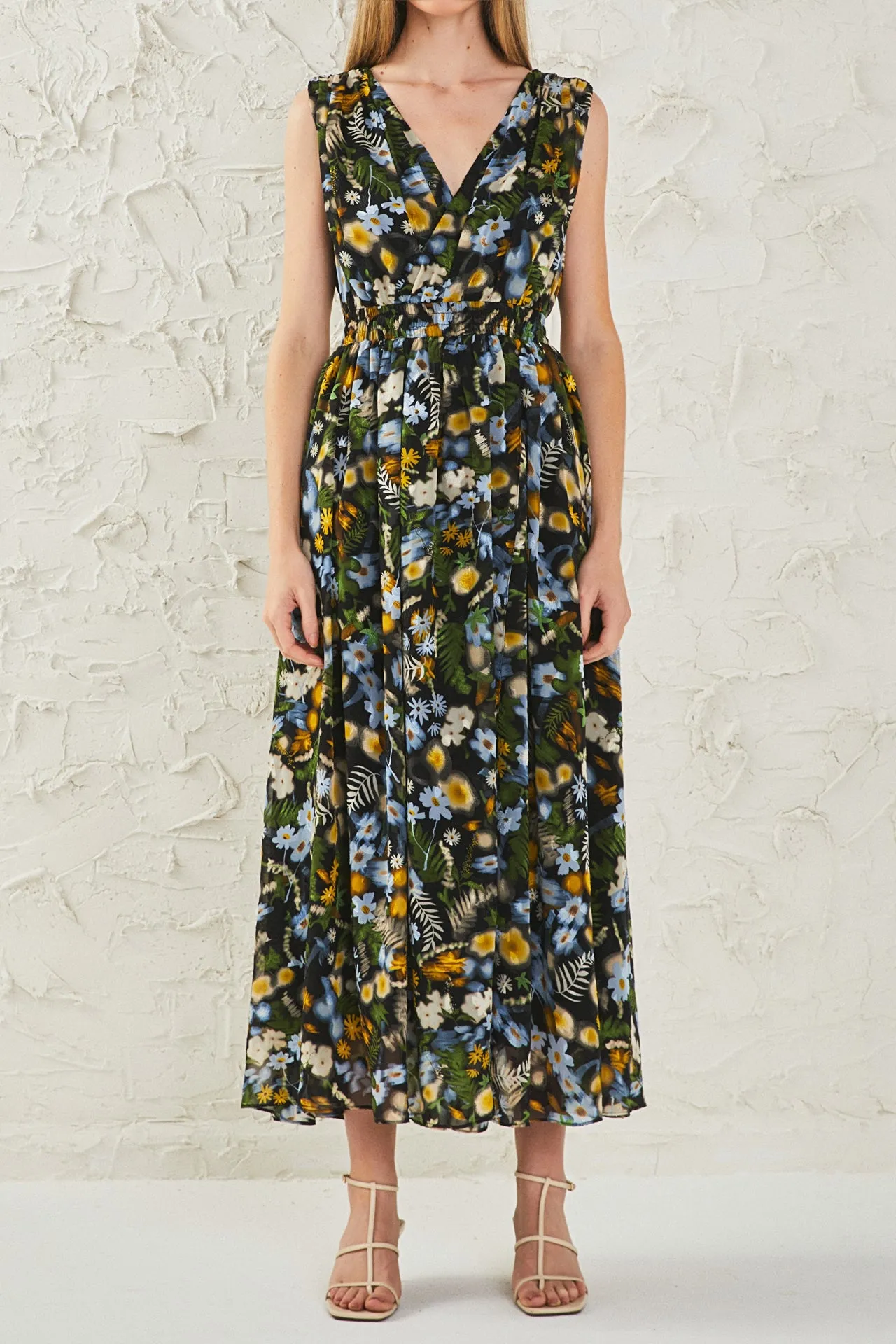 Low Neck Floral Maxi Dress sold by Endless Rose product image thumbnail 2