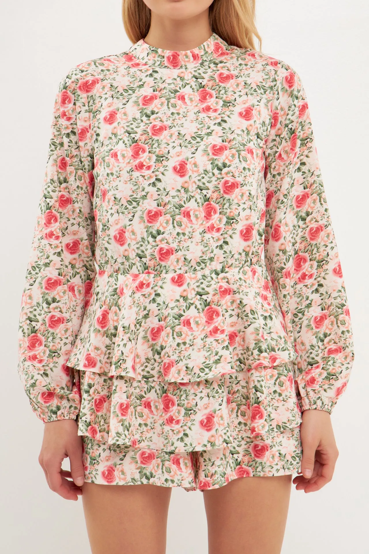 Blooming Roses Floral Open Back Romper sold by Endless Rose product image thumbnail 2