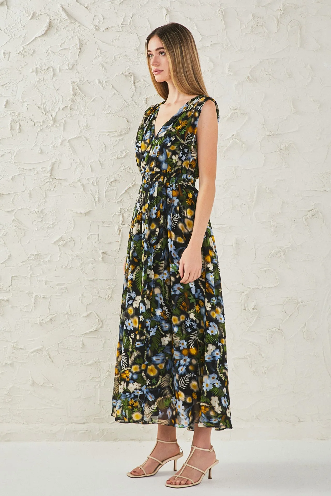 Low Neck Floral Maxi Dress sold by Endless Rose product image thumbnail 3
