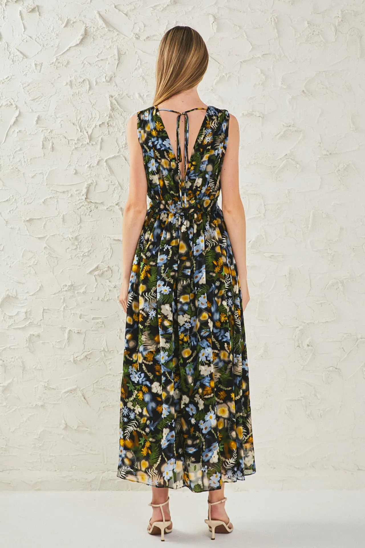 Low Neck Floral Maxi Dress sold by Endless Rose product image thumbnail 4