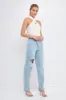 Cross Haltered Soft Rib Knit Tank sold by Endless Rose