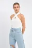 Cross Haltered Soft Rib Knit Tank sold by Endless Rose