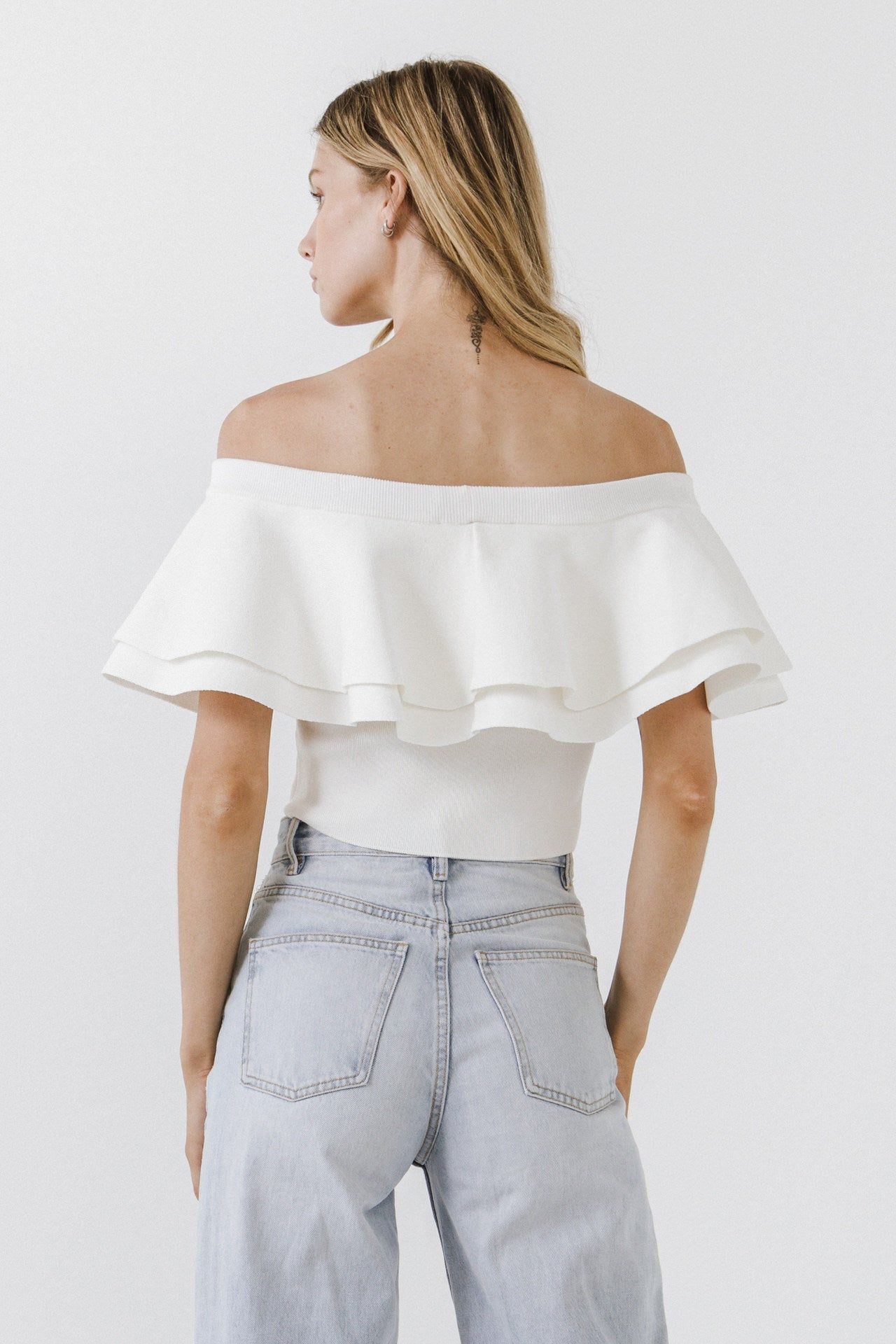 Off The Shoulder Ruffle Top sold by Endless Rose product image thumbnail 4