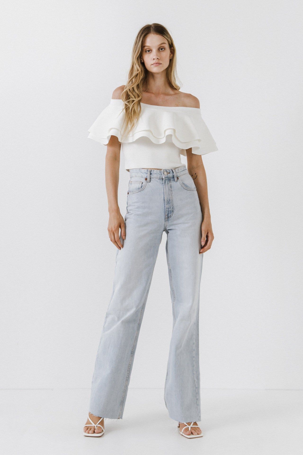 Off The Shoulder Ruffle Top sold by Endless Rose product image thumbnail 2