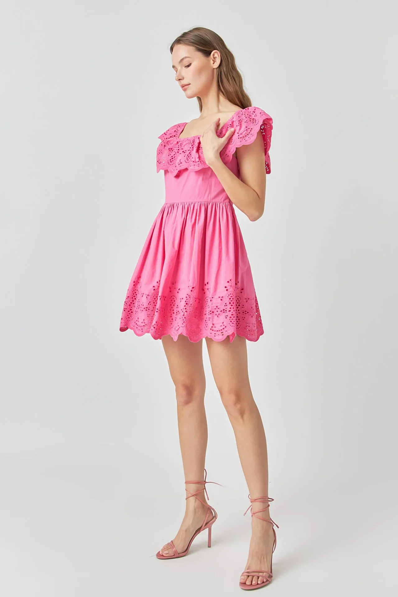 Scalloped Off The Shoulder Mini Dress sold by Endless Rose product image thumbnail 3