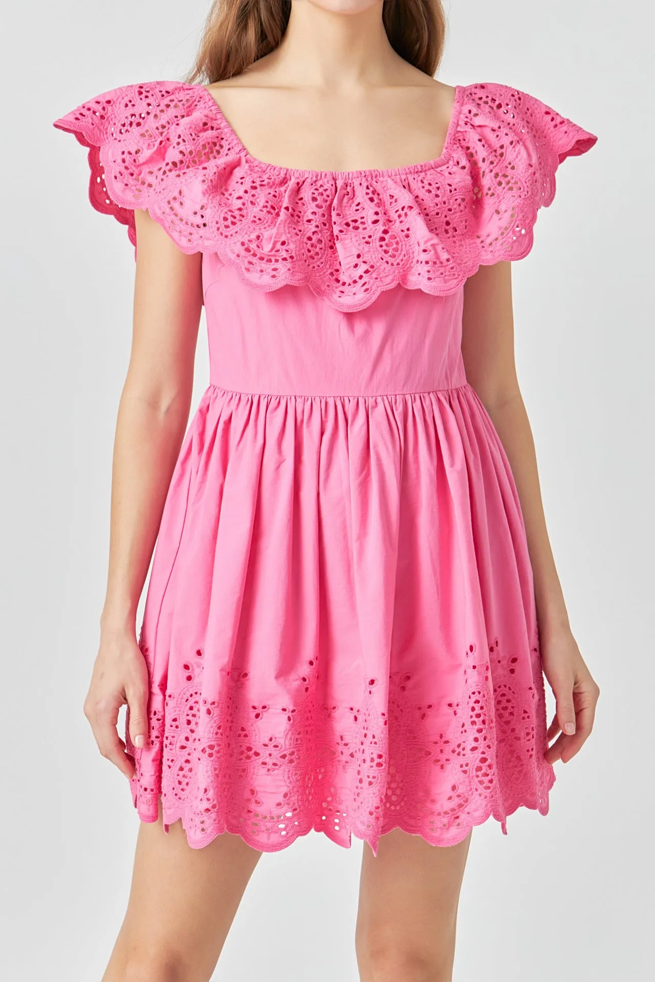 Scalloped Off The Shoulder Mini Dress sold by Endless Rose product image thumbnail 2