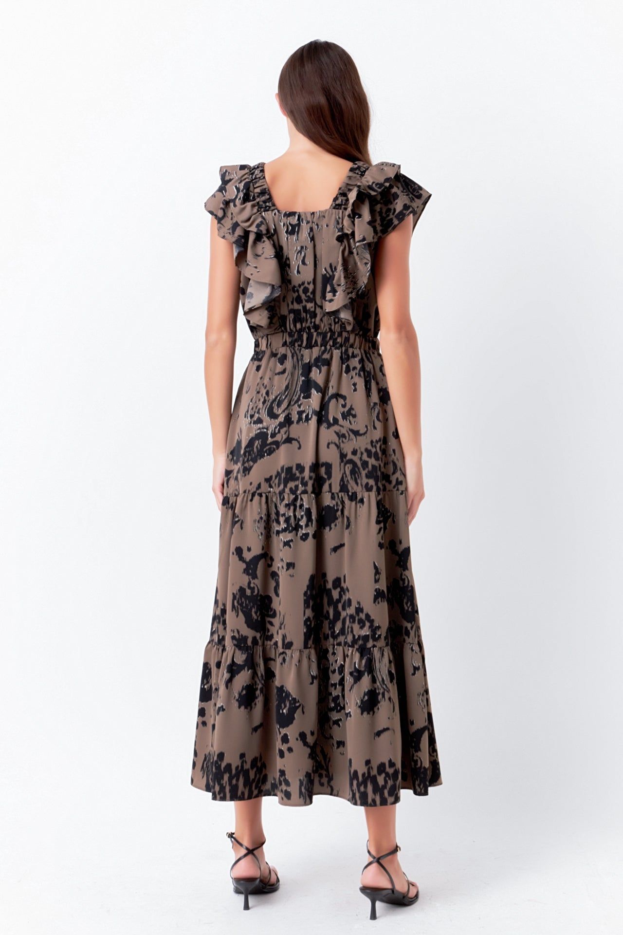 Animal Printed Ruffled Maxi Dress sold by Endless Rose product image thumbnail 4