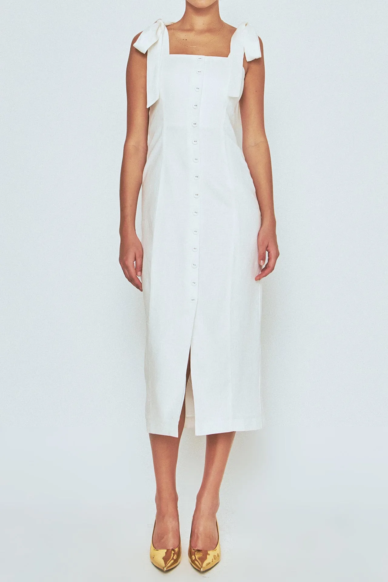 Linen Buttoned Maxi Dress sold by Endless Rose product image thumbnail 2