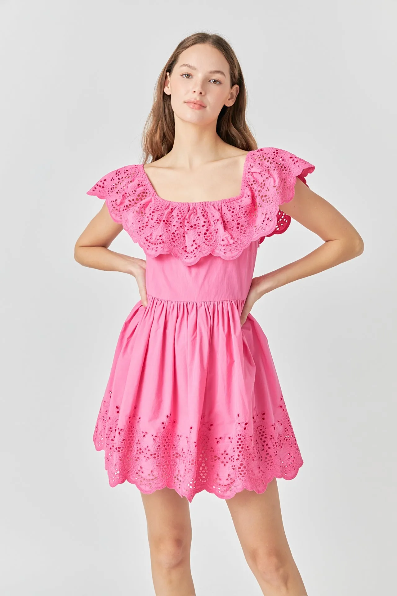 Scalloped Off The Shoulder Mini Dress sold by Endless Rose product image thumbnail 5