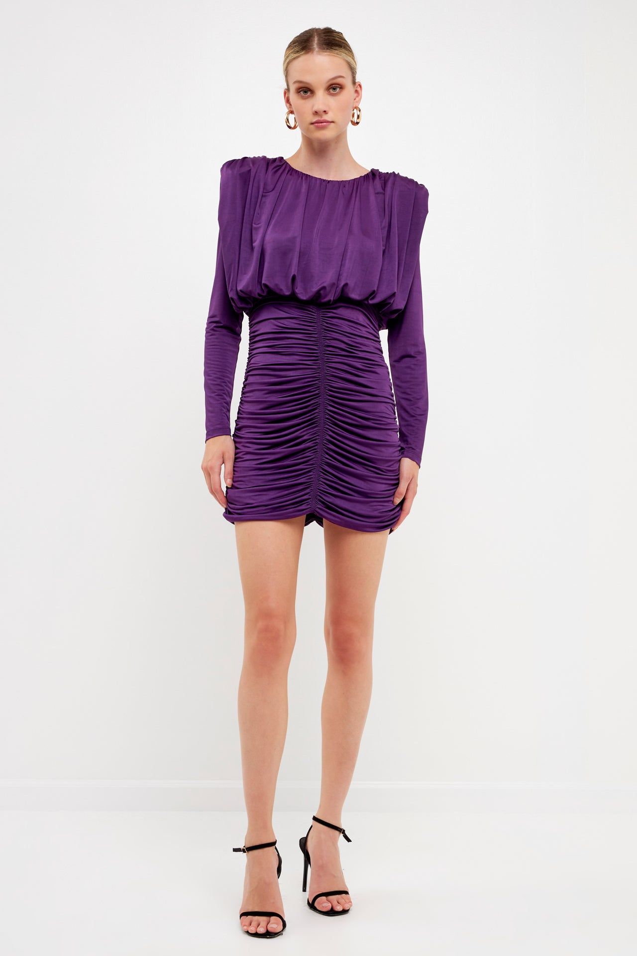 Fluid Shoulder Pad Mini Dress sold by Endless Rose