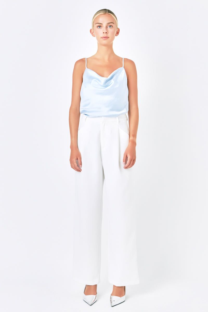 Satin Cowl Neck Top sold by Endless Rose