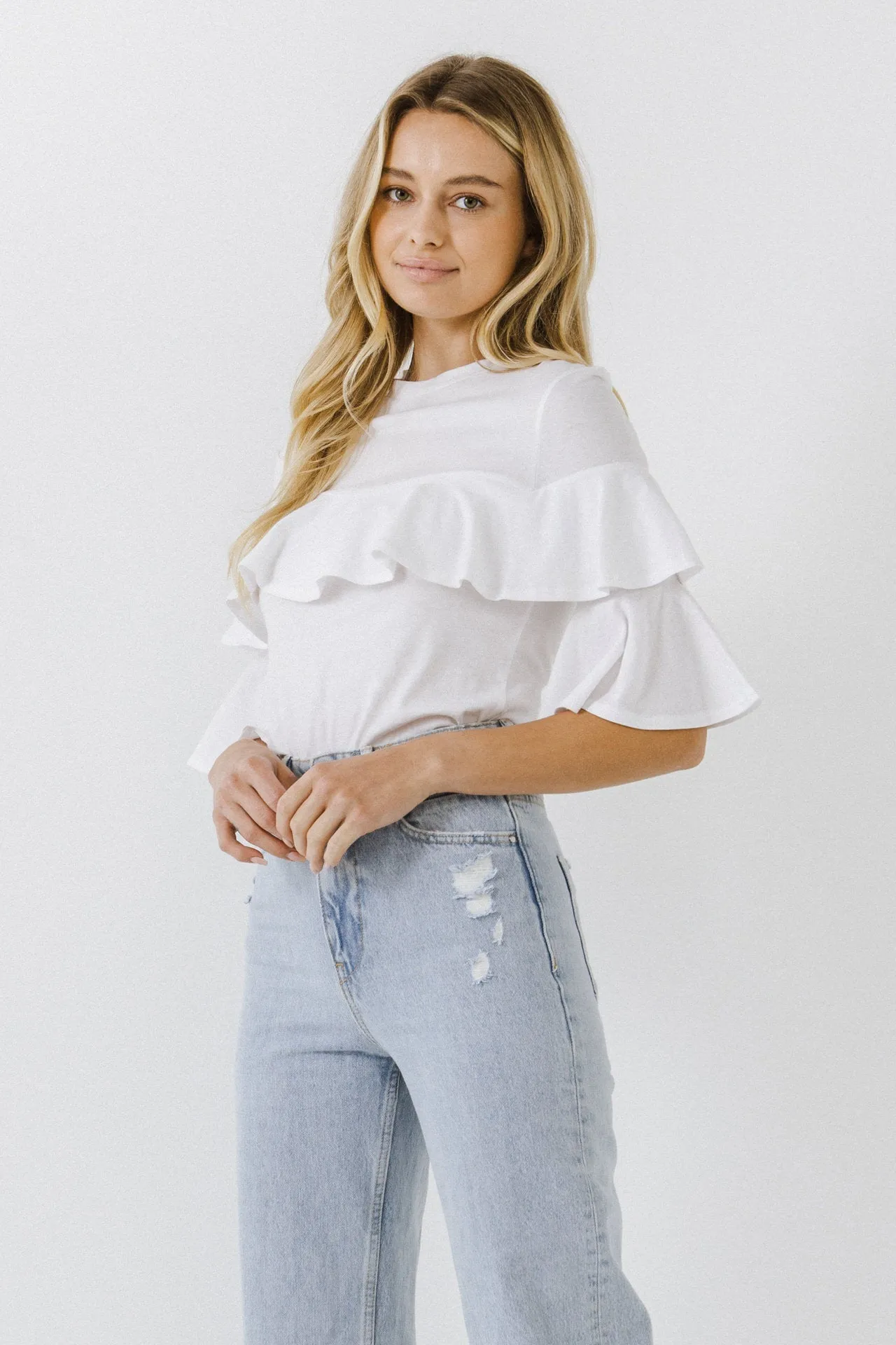 Ruffle Sleeve T-Shirt sold by Endless Rose product image thumbnail 3