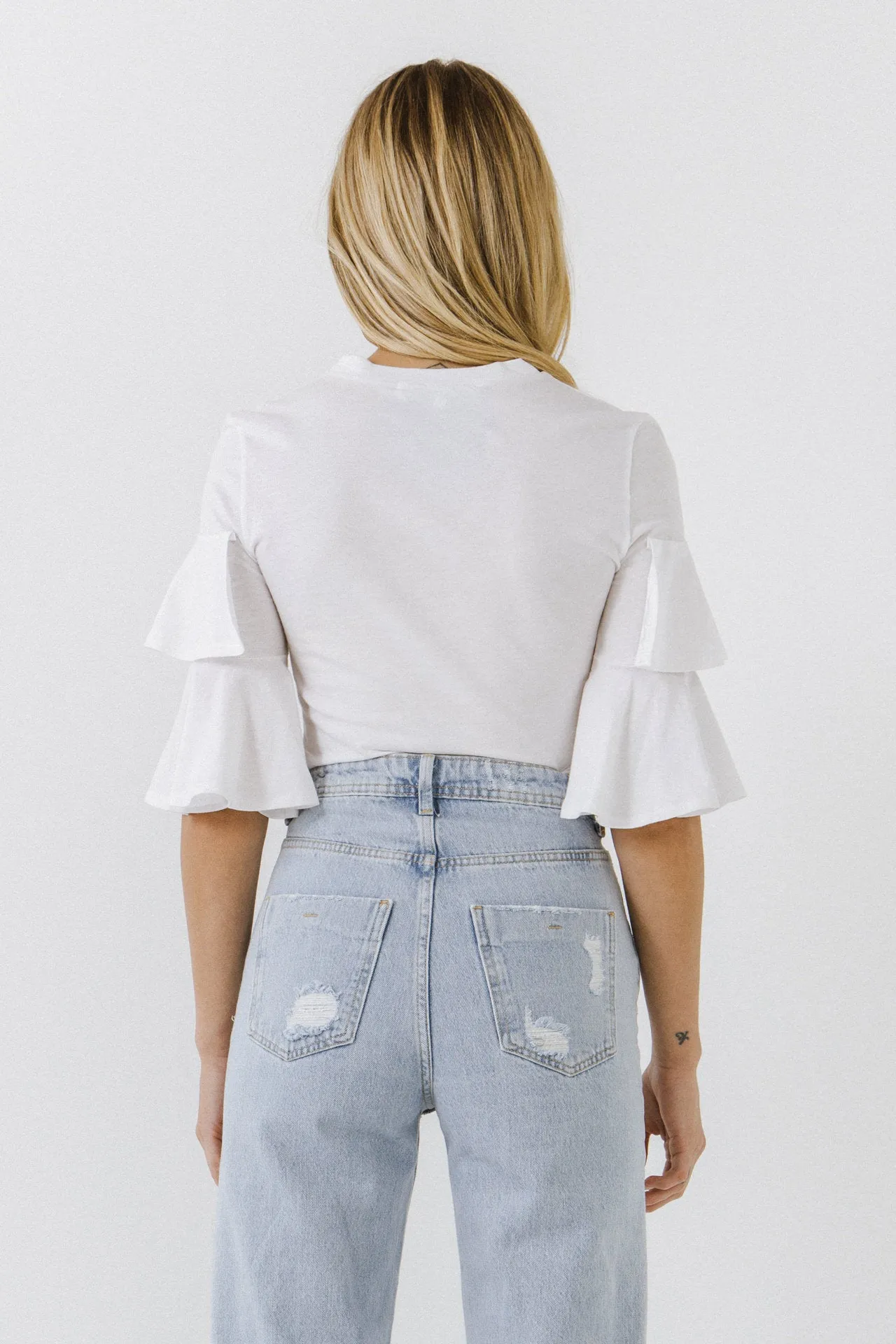 Ruffle Sleeve T-Shirt sold by Endless Rose product image thumbnail 4