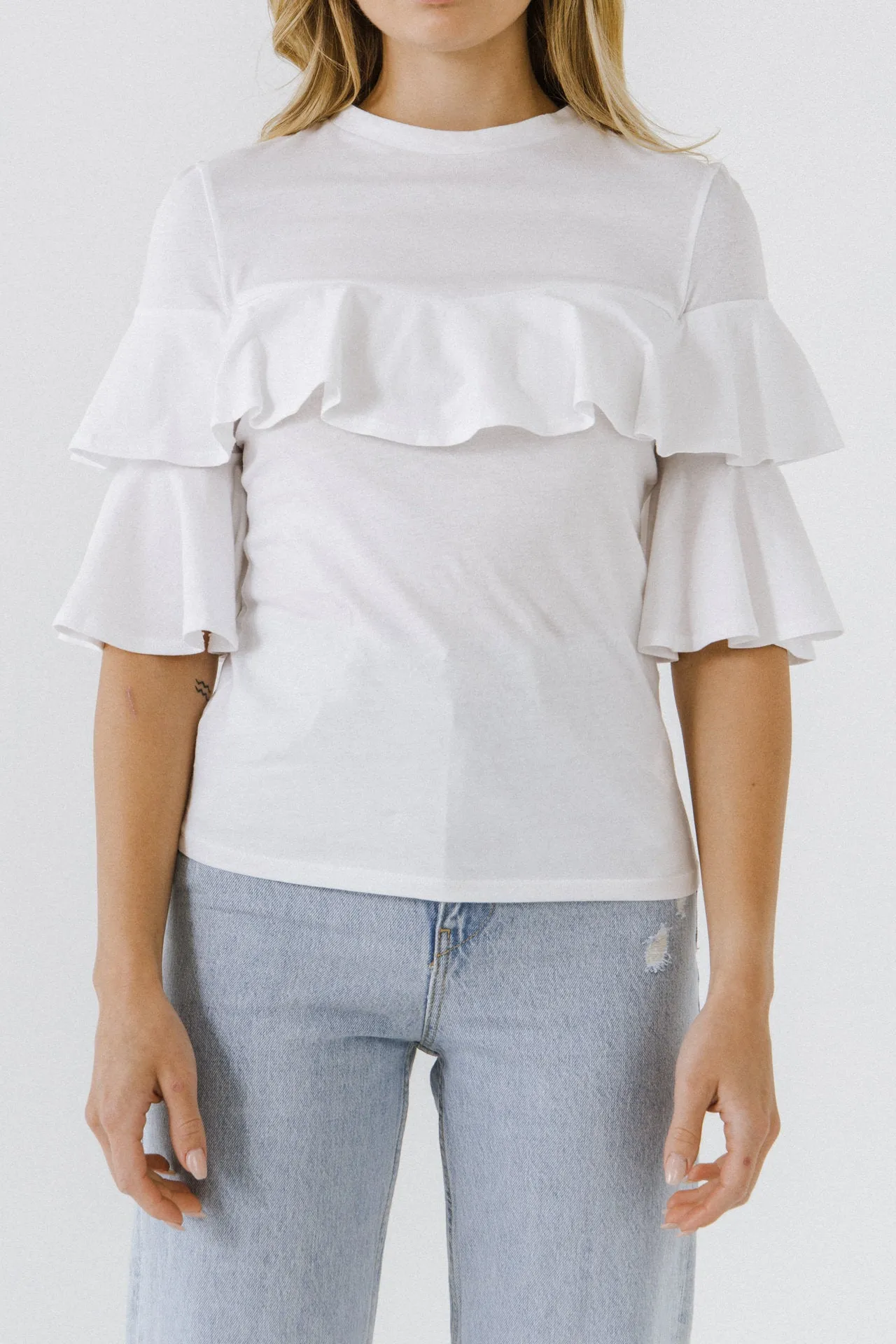 Ruffle Sleeve T-Shirt sold by Endless Rose product image thumbnail 5