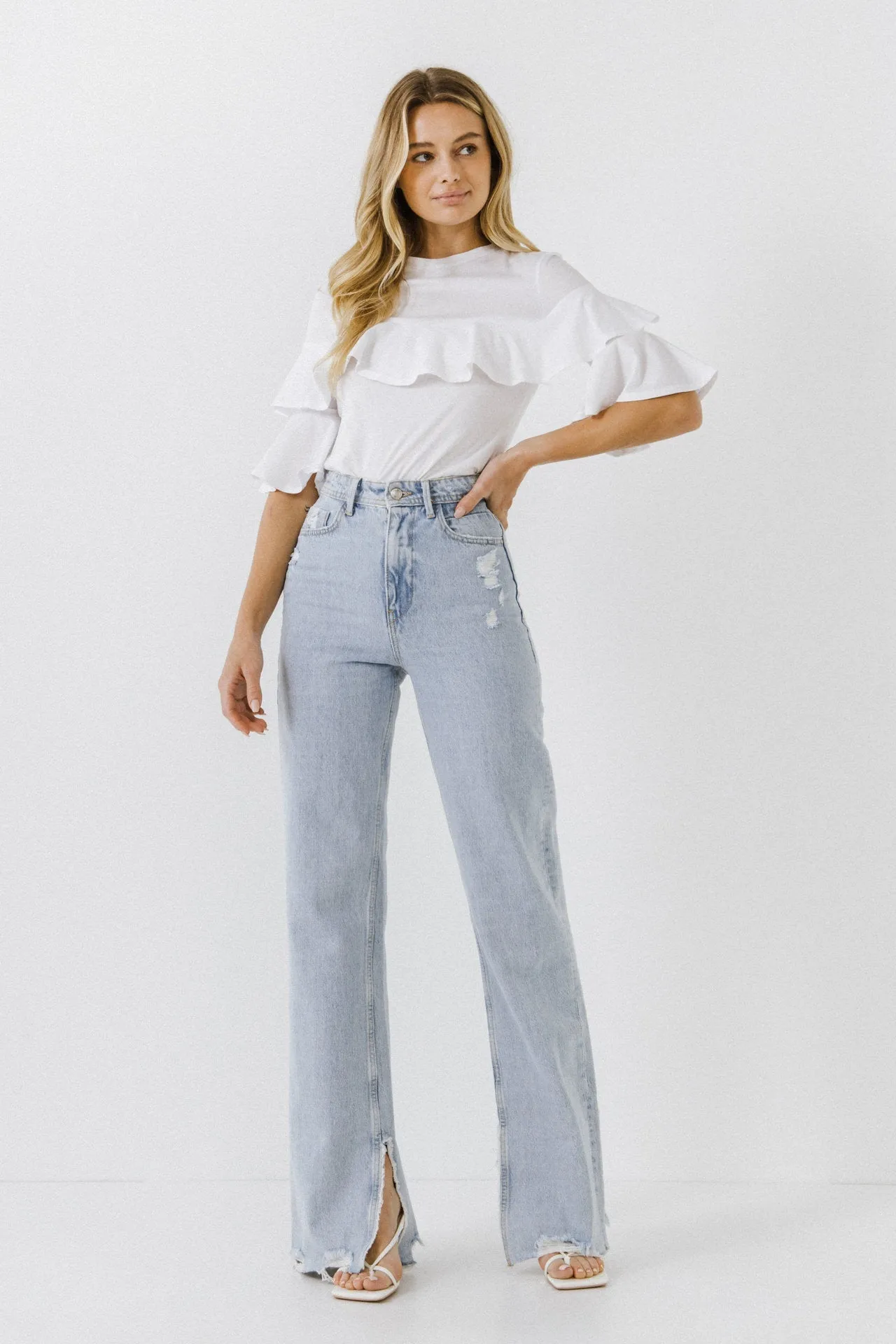 Ruffle Sleeve T-Shirt sold by Endless Rose product image thumbnail 2