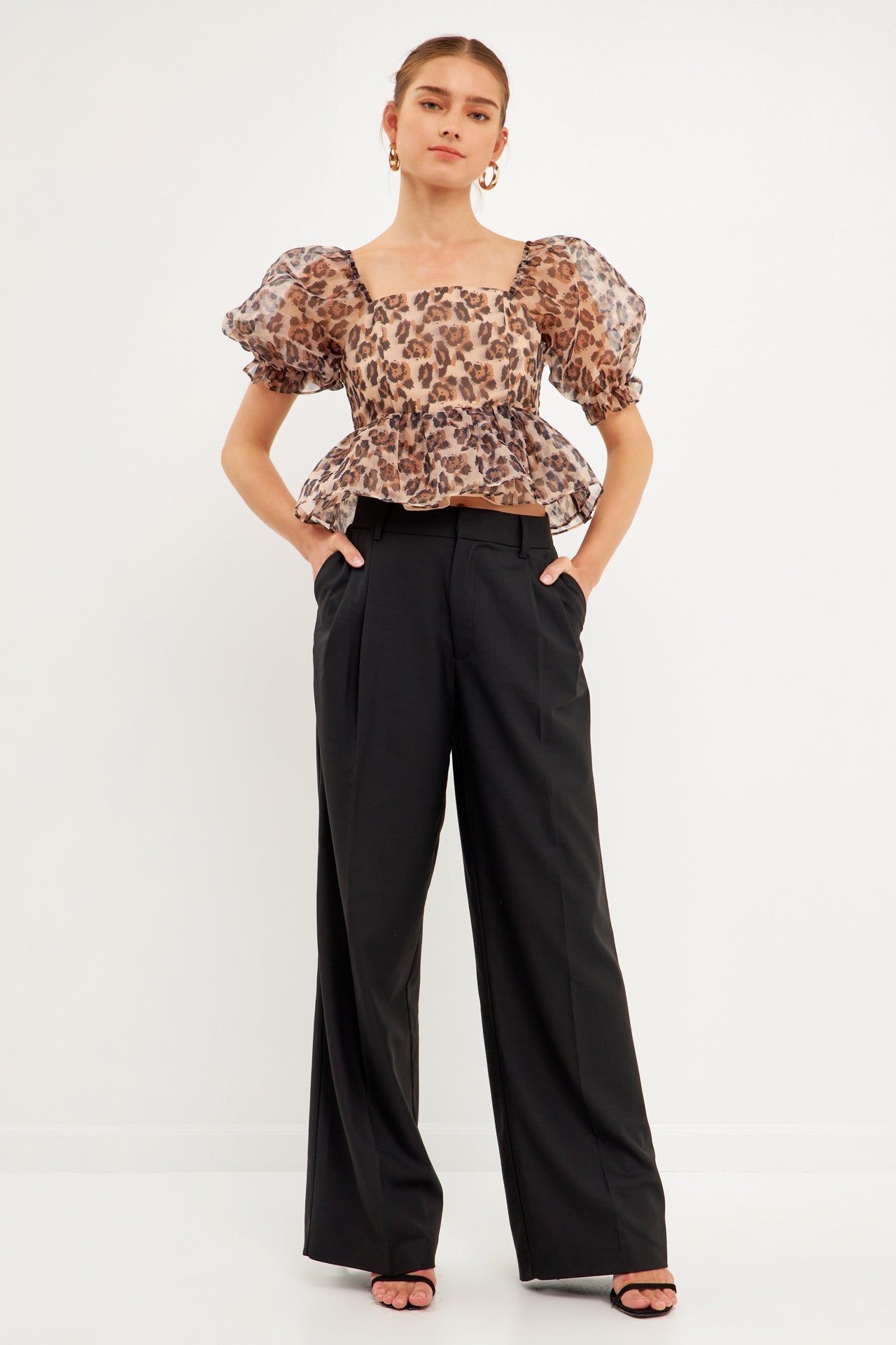 Organza Animal Printed Top sold by Endless Rose