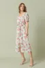 Floral Print Linen Midi Dress sold by Endless Rose