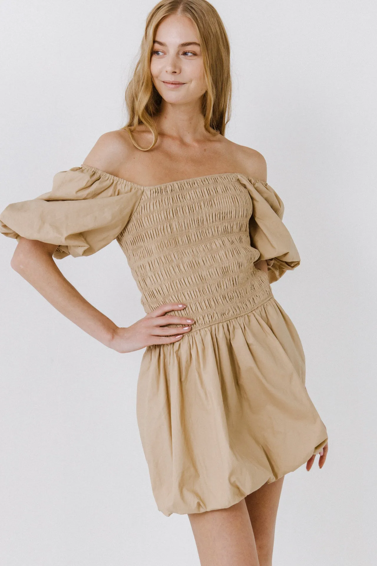 Smocked Puff Mini Dress sold by Endless Rose product image thumbnail 5