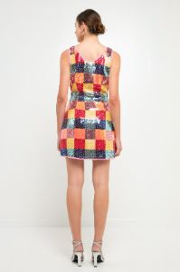 Sequins Gingham Mini Dress sold by Endless Rose