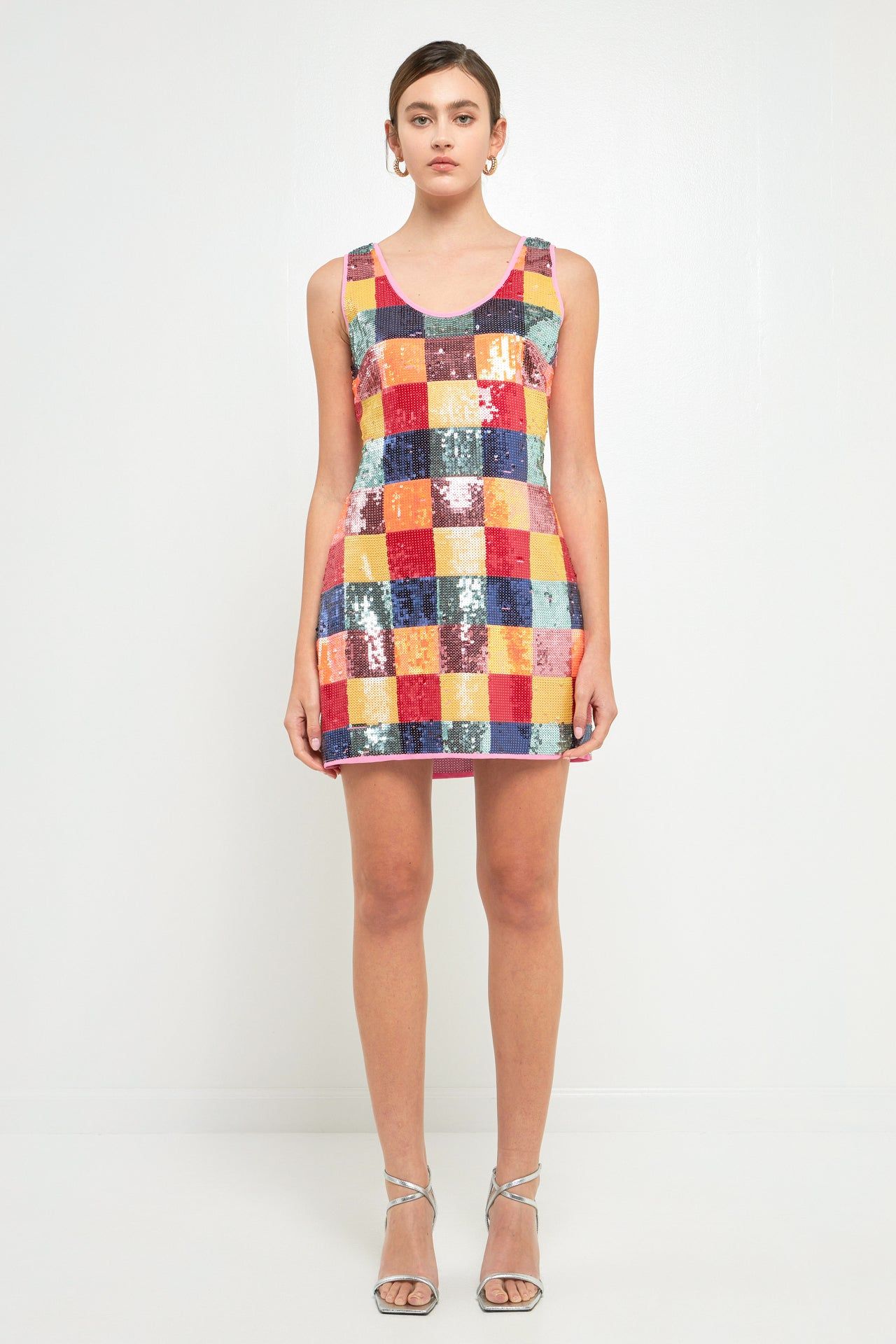 Sequins Gingham Mini Dress sold by Endless Rose