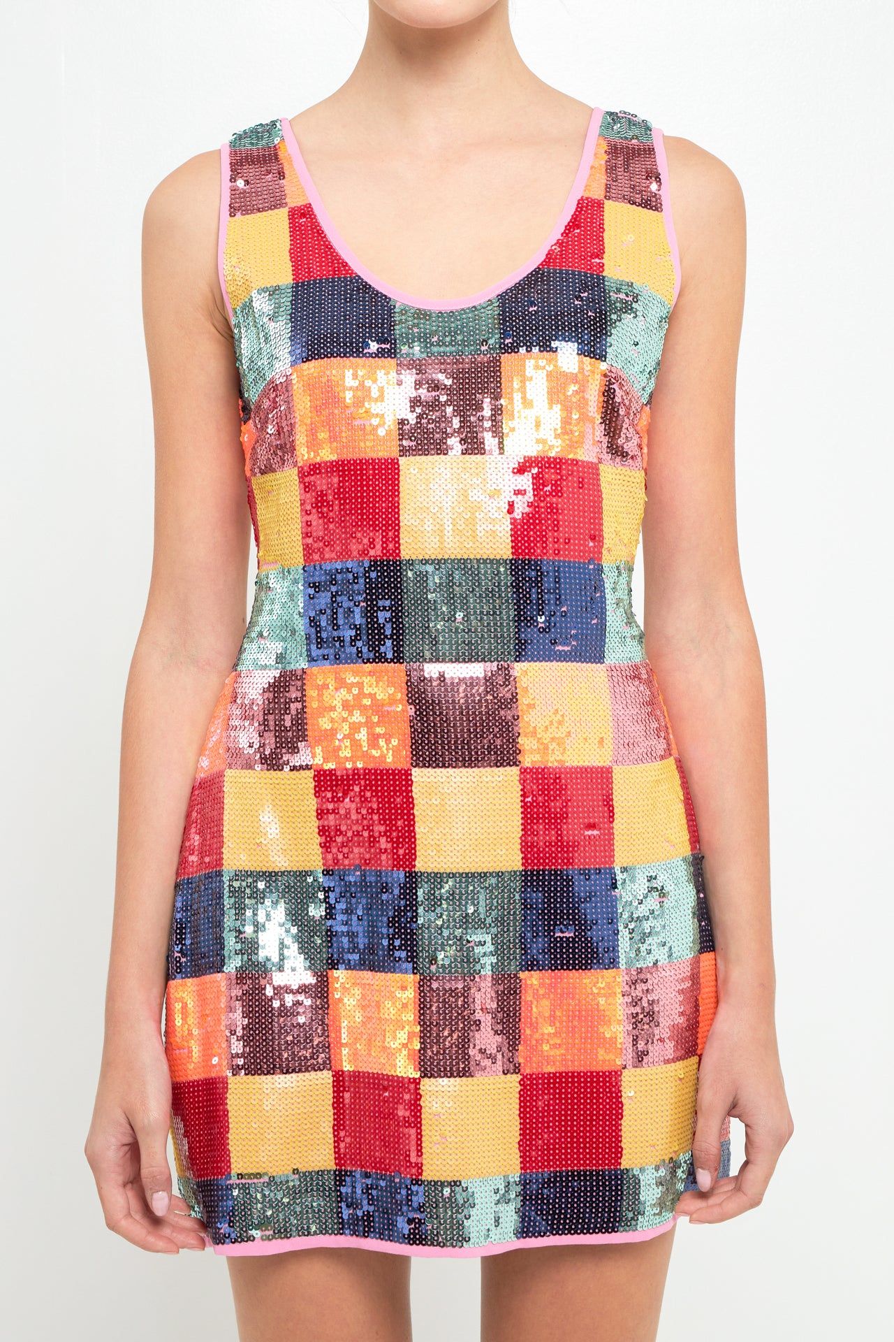 Sequins Gingham Mini Dress sold by Endless Rose product image thumbnail 2