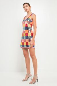 Sequins Gingham Mini Dress sold by Endless Rose